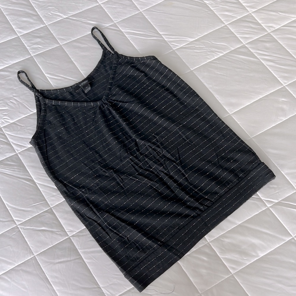 Express Sparkle Striped Tank